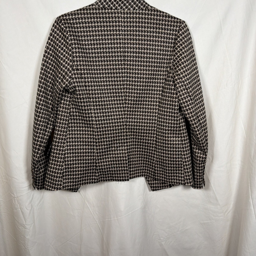 Liverpool Los Angeles Womens Small Blazer Jacket Houndstooth Open Front Knit - Picture 8 of 8